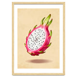 Dragonfruit, Watercolor Illustration, Tropical Pink Art thumbnail