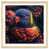 Vibrant Rainbow Lorikeet Parrot Close Up Portrait thumbnail