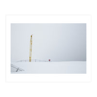 Construction Crane in the Winter Seascape (Print Only)