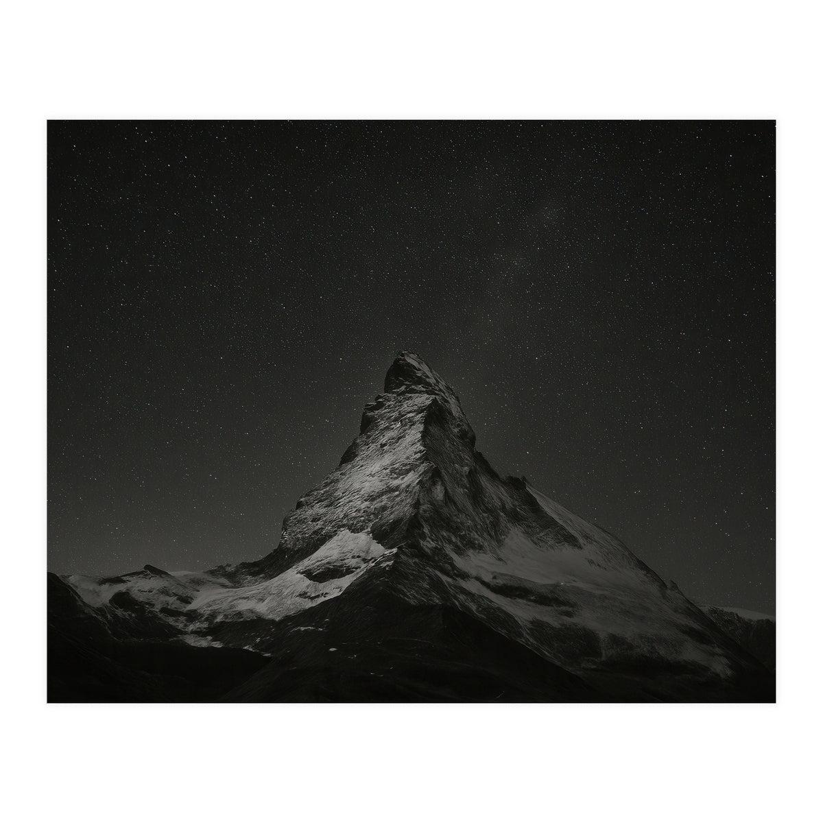 Matterhorn Switzerland Starry Night Mountain Photography (Print Only)
