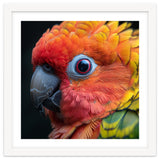 Close Up Sun Conure Parrot Eye Feathers thumbnail