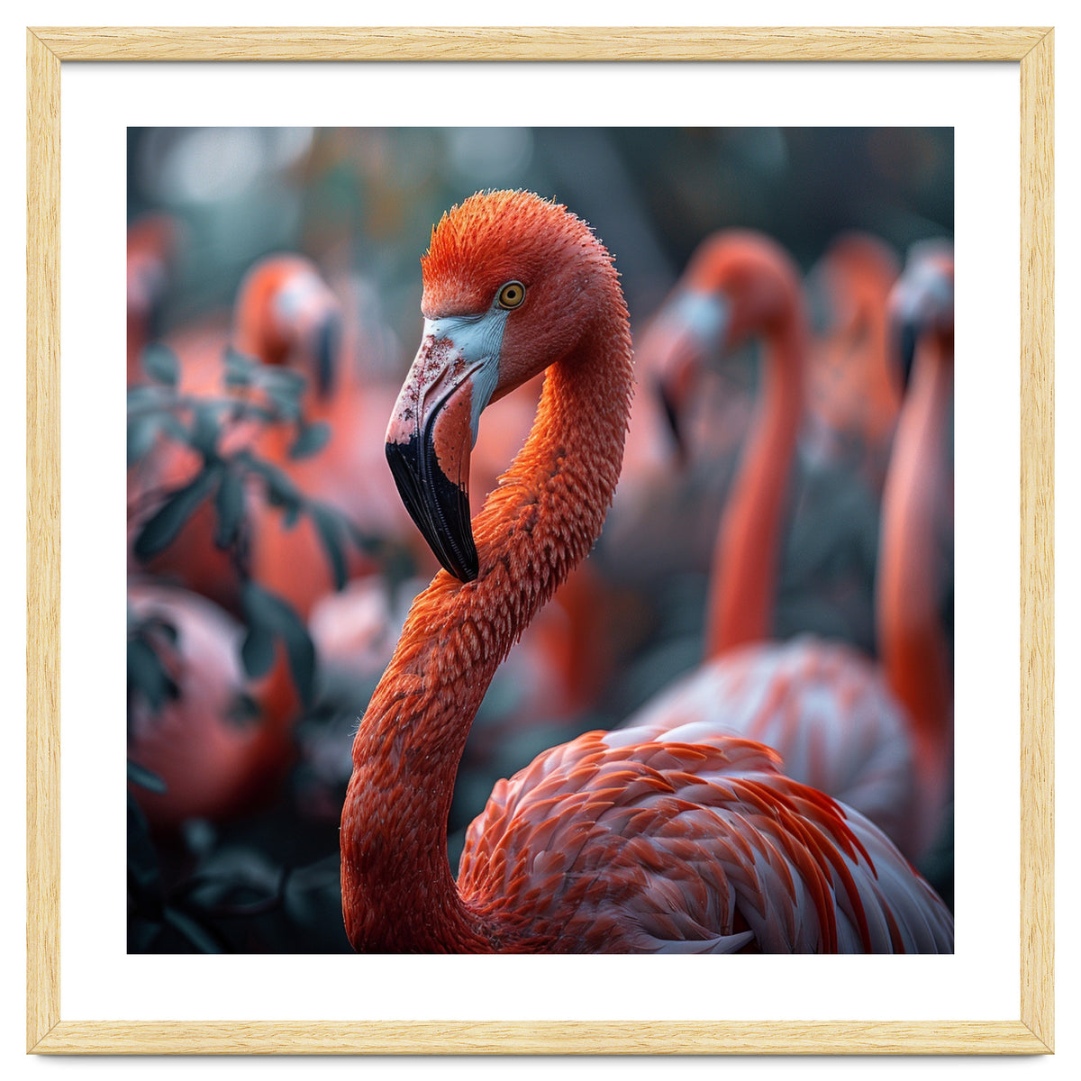 Beautiful Close Up Of A Pink Flamingo Bird
