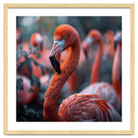 Beautiful Close Up Of A Pink Flamingo Bird