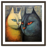 FURRY FRIENDS: GOLDIE AND CHARCOAL, lively duo of animated cats – green eyes, orange eyes. Whiskers charm. thumbnail