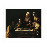 Caravaggio / 'Supper at Emmaus', 1606, Oil on canvas, 141 x 175 cm. JESUS. CRISTO RESUCITADO. (Print Only) thumbnail