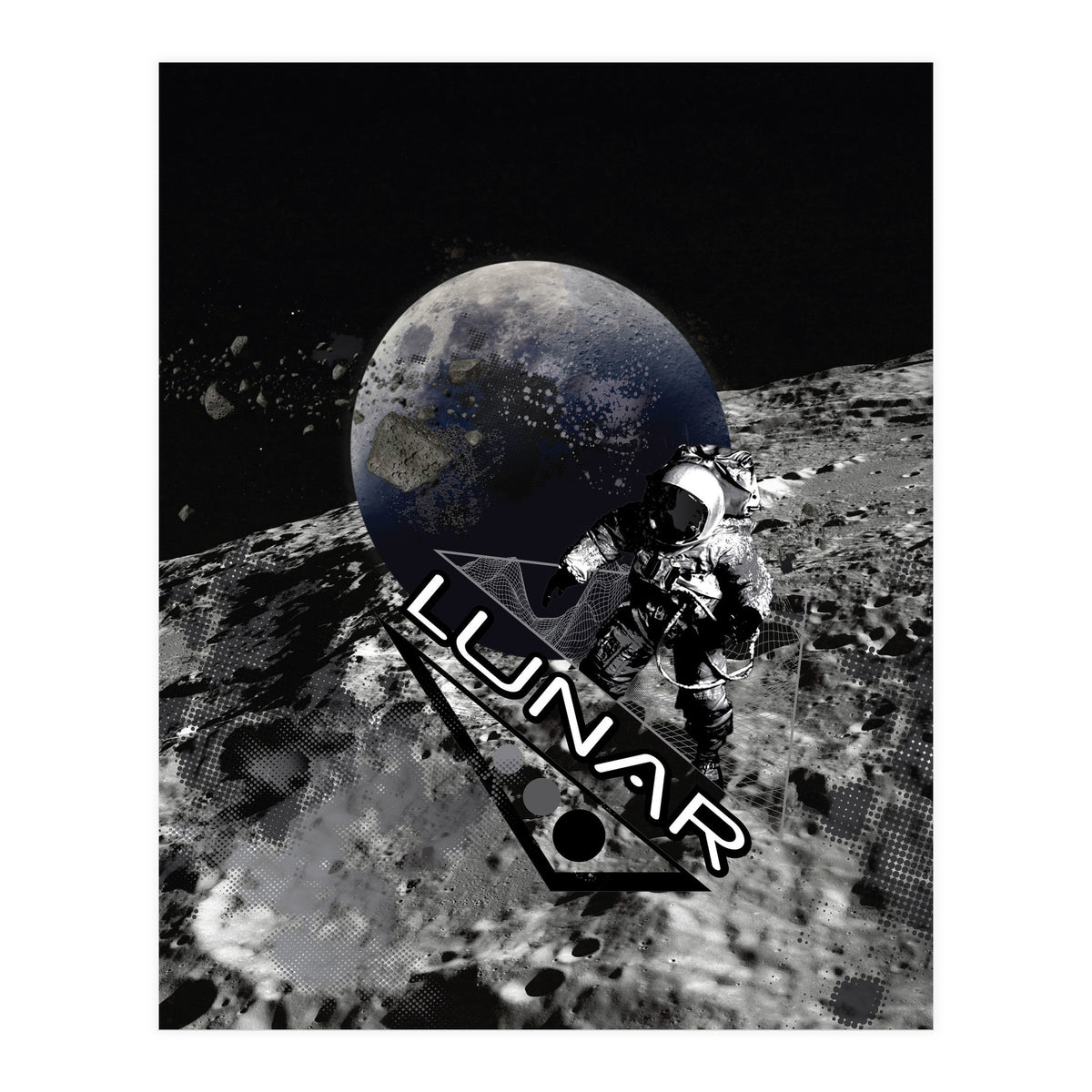 Lunar Moon Planet Astronaut (Print Only)