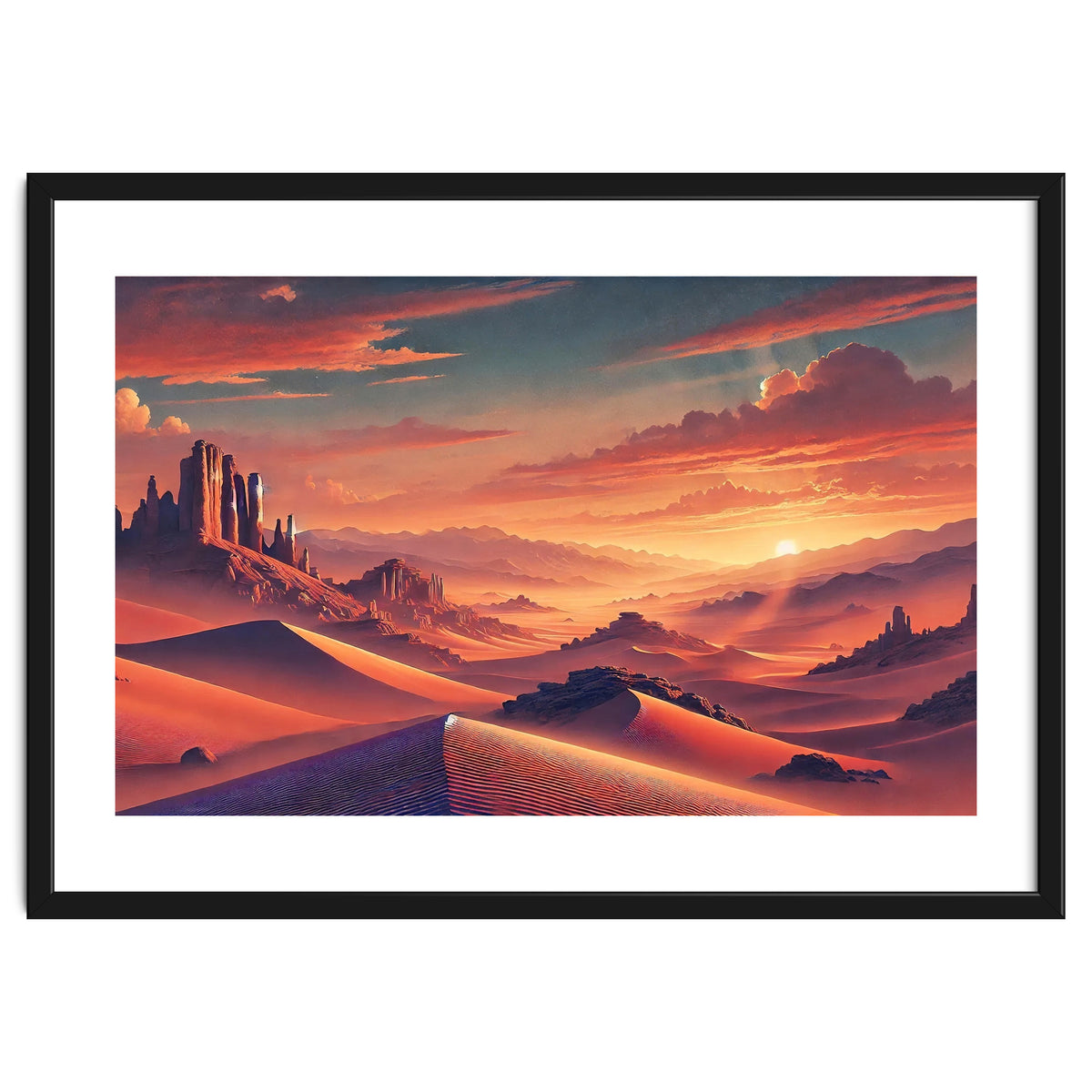 Vintage Chile, Atacama Desert Sunset Poster
