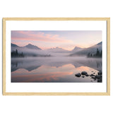 Misty Morning Reflection: Serene Alpine Lake thumbnail