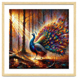 Majestic Peacock In Enchanted Forest thumbnail
