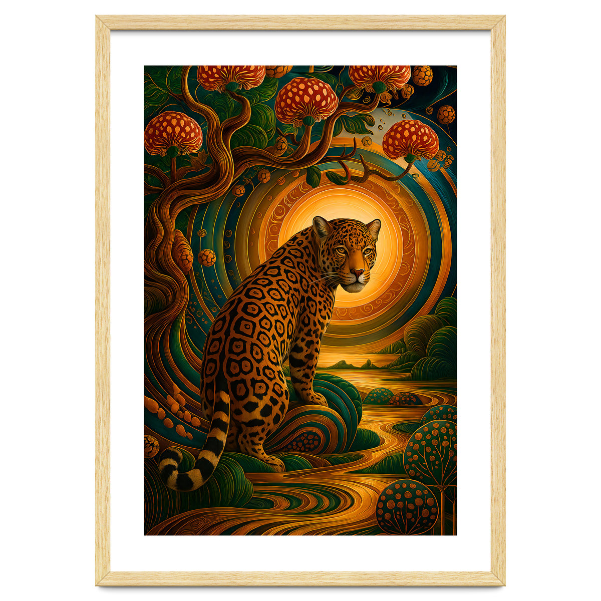 Leopard in Retro Contemporary Aesthetics