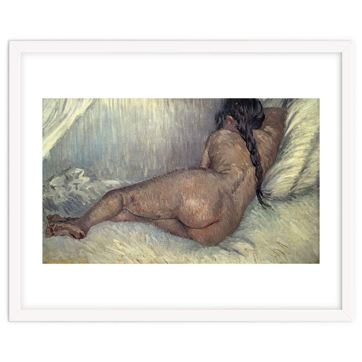 Dutch school. Naked woman. 1887. Oil on canvas (38 x 61 cm). Paris, private collection.