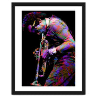 Miles Davis American Jazz Trumpeter Legend Colorful Art