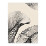 Black And White Flowing Lines Organic Shapes  (Print Only) thumbnail