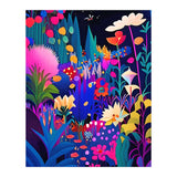 Surreal Emotions, Abstract Colorful Bold Botanical Nature Garden, Eclectic Boho Bohemian Modern Contemporary Graphic Design Painting (Print Only) thumbnail
