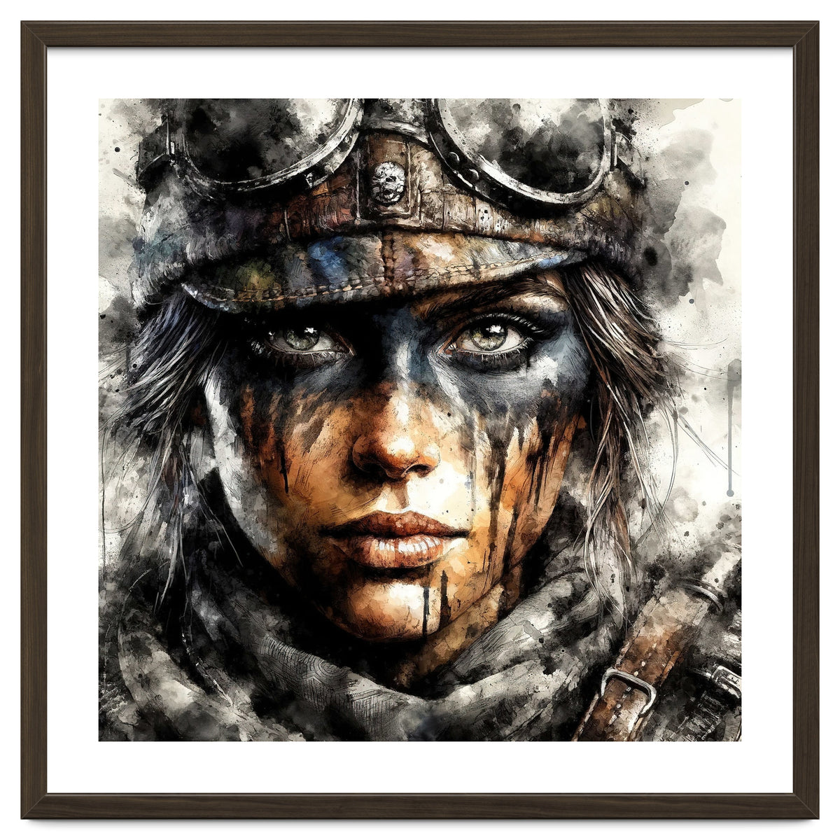 Warrior Woman With Aviator Goggles