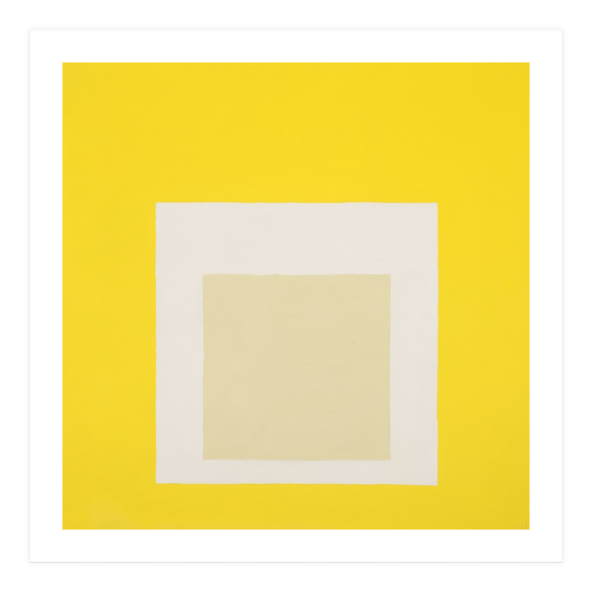 JOSEF ALBERS - HOMAGE TO THE SQUARE YELLOW WHITE (Print Only)