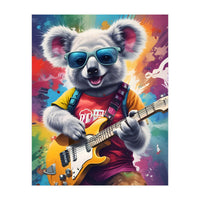 Koala Playing Guitar, Rock Graffiti (Print Only)