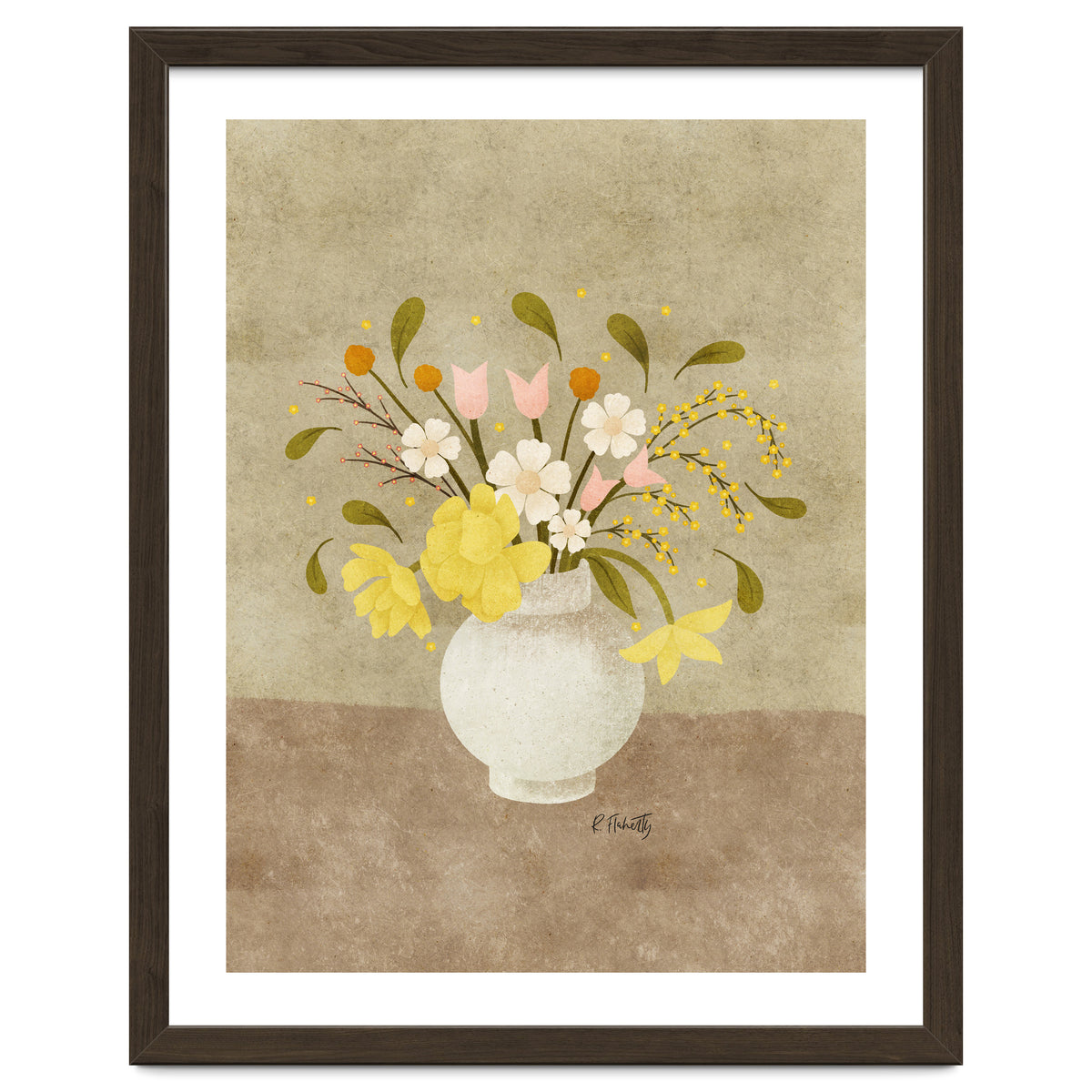 Spring Vase Of Tulips