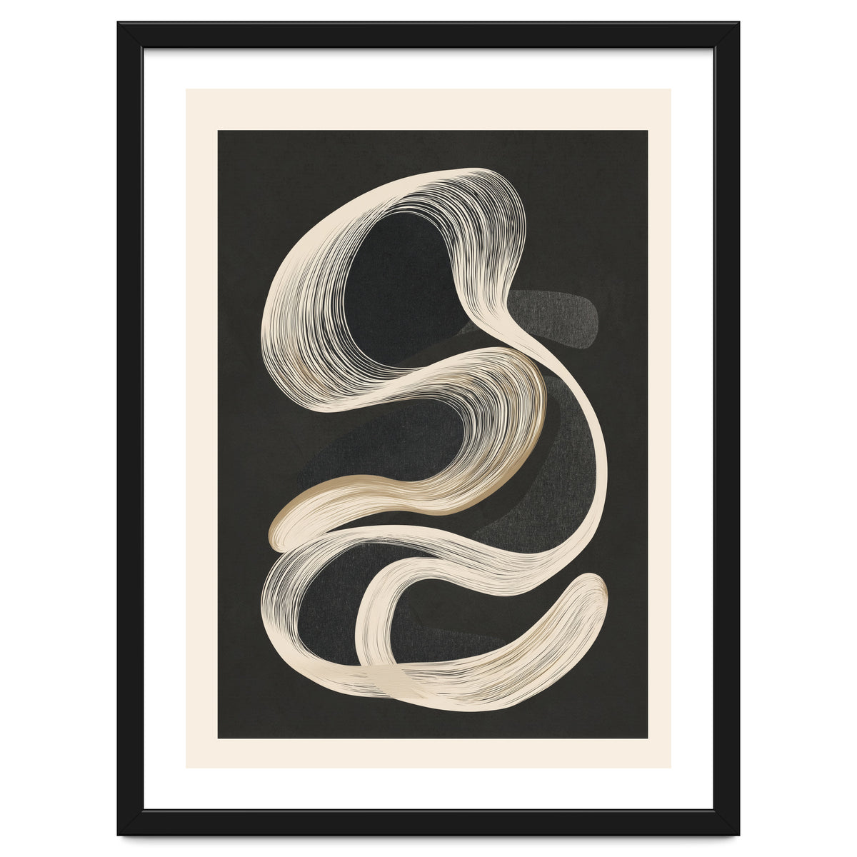 Monochrome Flow Abstract Line Movement