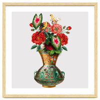 flower vase collage art