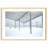 Sunshade site in the winter beach thumbnail