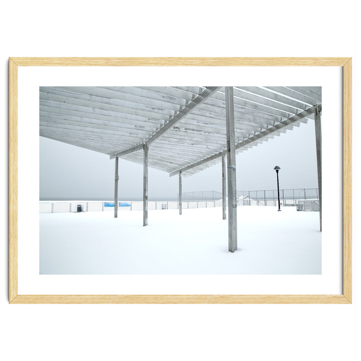 Sunshade site in the winter beach