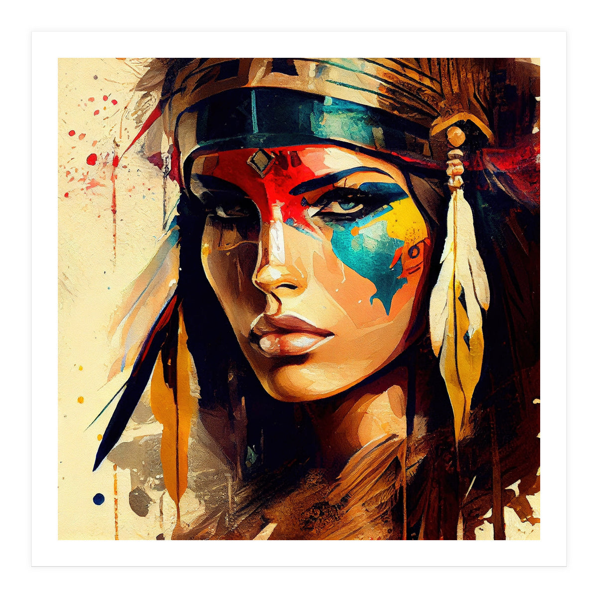 Powerful Egyptian Warrior Woman #2 (Print Only)