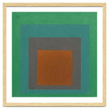JOSEF ALBERS - HOMAGE TO THE SQUARE GREY BROWN GREEN thumbnail