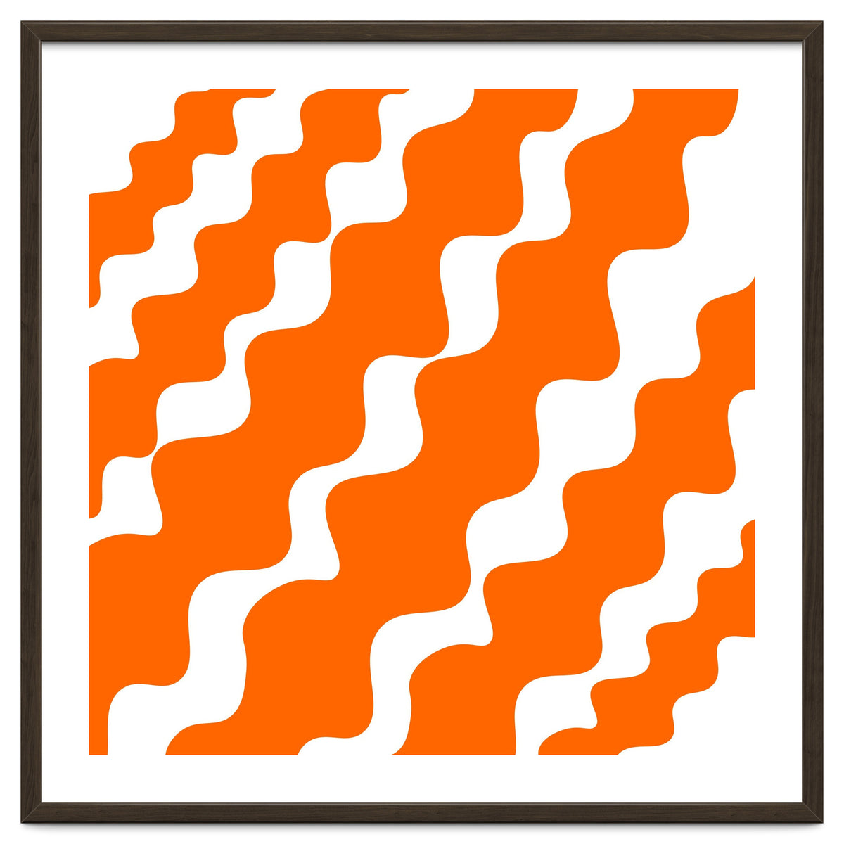 Slanting Orange Wavy Pattern