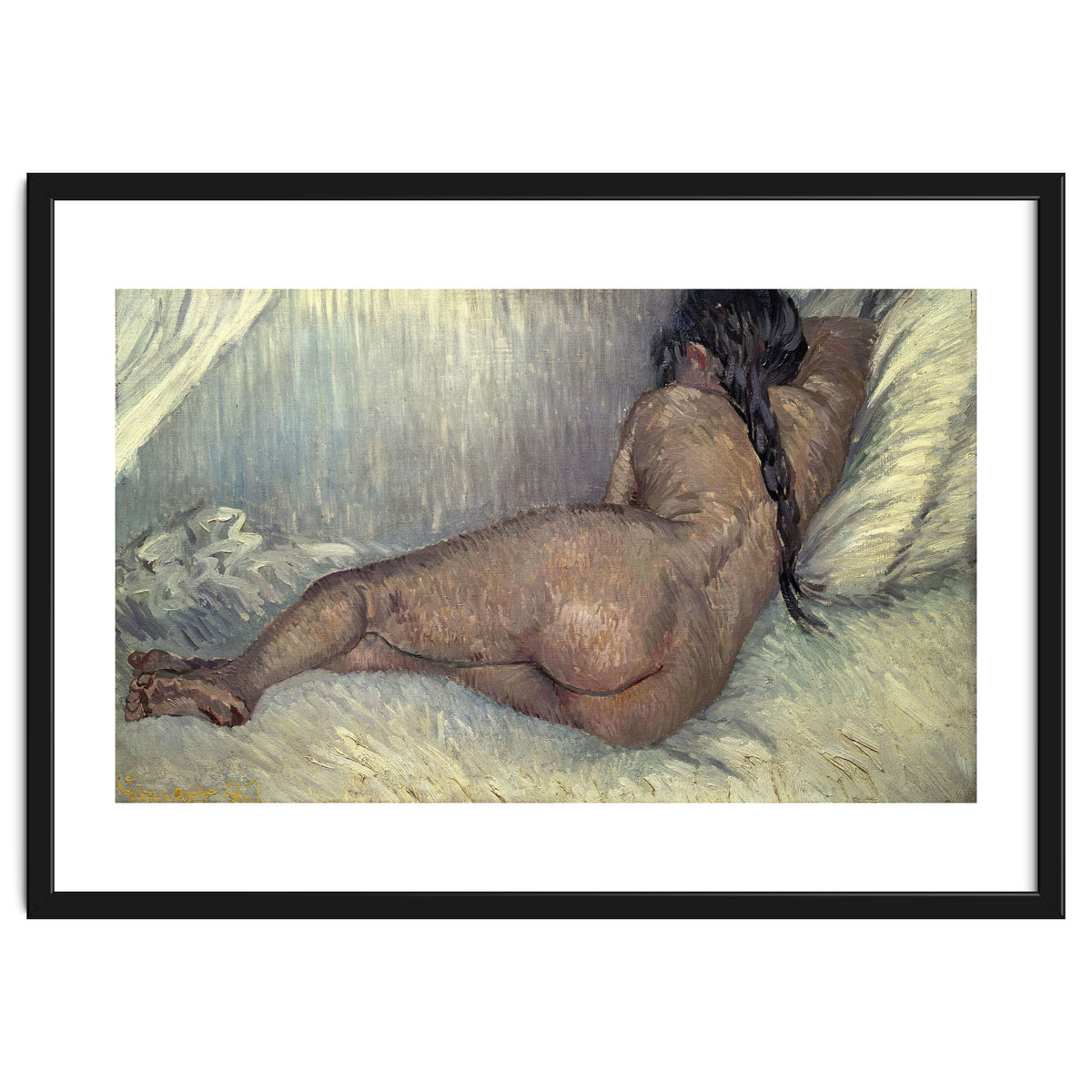 Dutch school. Naked woman. 1887. Oil on canvas (38 x 61 cm). Paris, private collection.