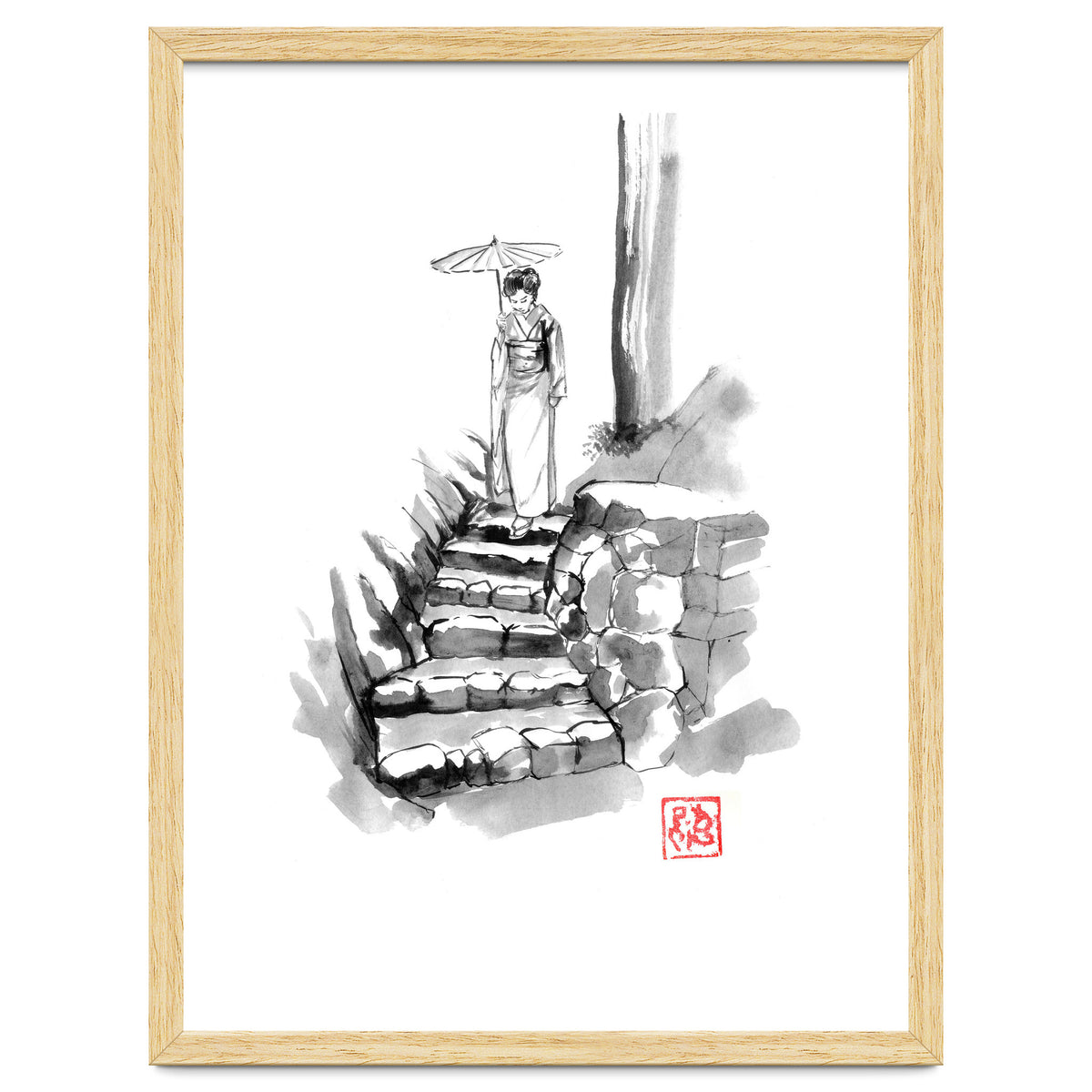 woman Descending Stairs