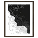 Abstract Black And White Wavy Lines Flowing thumbnail