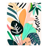 Pastello, Tropical Pastel Jungle, Botanical Neutral Muted Colors, Nature Plants Drawing Monstera, Exotic Bohemian Summer (Print Only) thumbnail