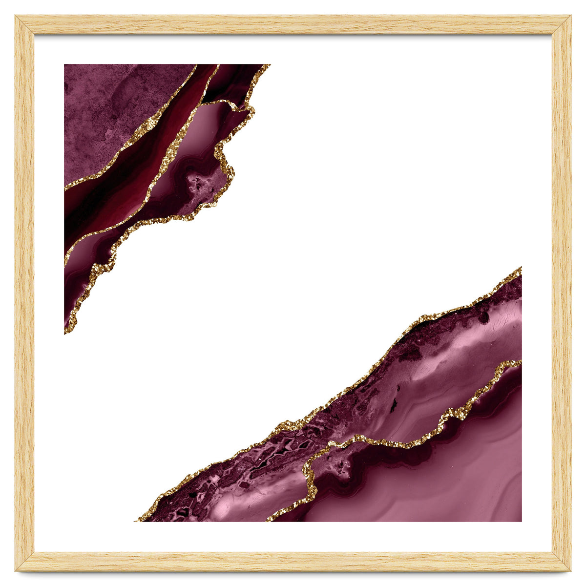 Burgundy & Gold Agate Texture 19
