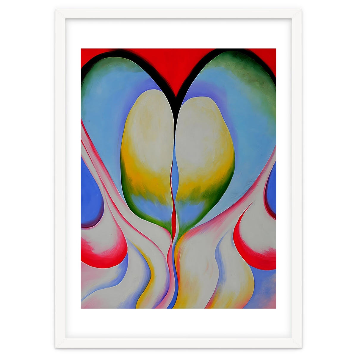 Georgia O’Keeffe – Series 1, No. 8 (1918) | Expressive Abstract Watercolor of Organic Rhythm and Modernist Form