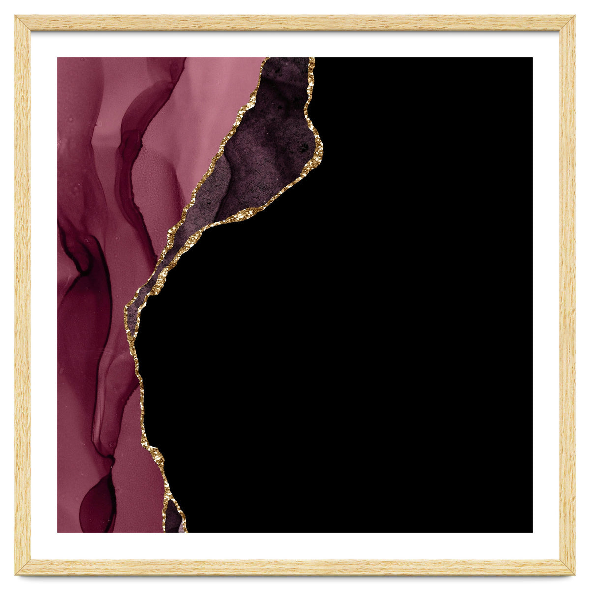 Burgundy & Gold Agate Texture 09