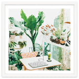 Junglow, Urban Jungle Botanical Home decor, Tropical Plants Interior Design Plant Lady Painting thumbnail
