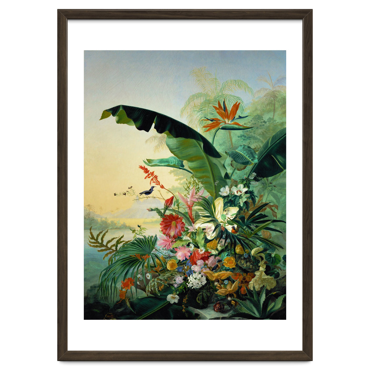 Fleurs exotique, 1836 Exotic flowers from tropical countries. Canvas, 162 x 121 cm.