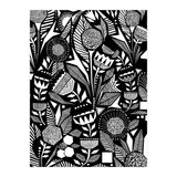 African Tribal, Black & White Abstract Drawing Sketch Line Art, Rustic Botanical Illustration, Bohemian Eclectic Scandinavian Vintage Bold (Print Only) thumbnail