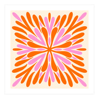 Symmetry Petals - pink and orange (Print Only)