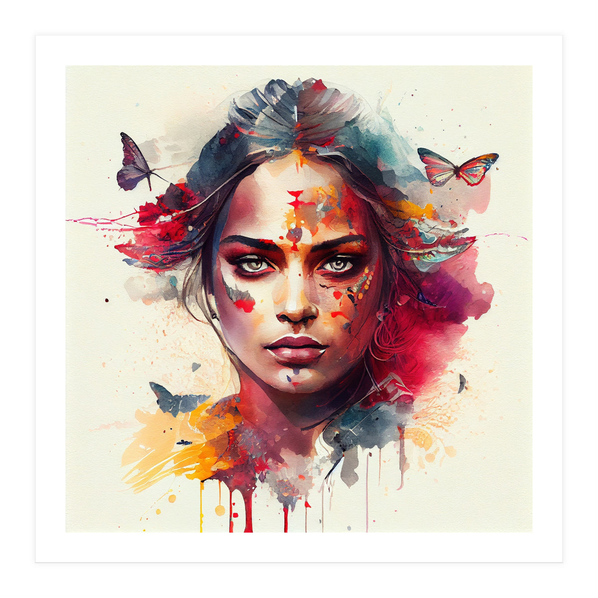 Festival Butterflies Hindu Portrait (Print Only)