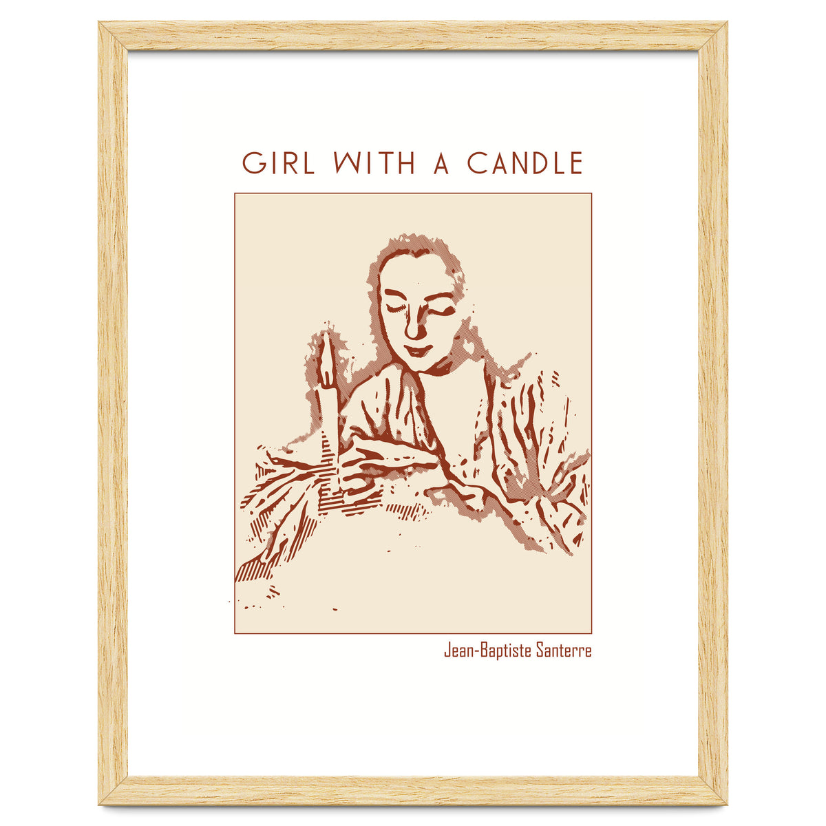 Girl With A Candle – Jean Baptiste Santerre