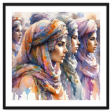 Tuareg Women Procession Watercolor thumbnail