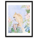 White Cockatoo In Flower Jungle thumbnail