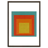 JOSEF ALBERS - HOMAGE TO THE SQUARE GREEN RED YELLOW ORANGE thumbnail