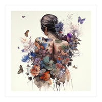 Watercolor Butterfly Bouquet (Print Only)