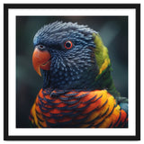 Rainbow Lorikeet Parrot Close Up Portrait thumbnail