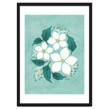 White Flowers On Mint thumbnail
