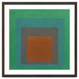 JOSEF ALBERS - HOMAGE TO THE SQUARE GREY BROWN GREEN thumbnail