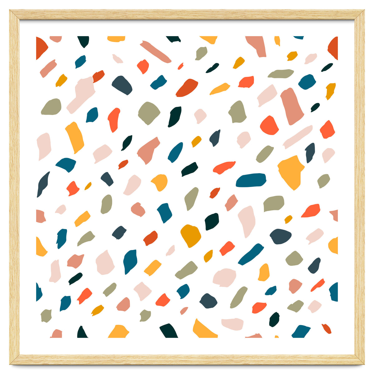 TerrazzoTerrazzo, Abstract Quirky Shapes Bohemian Modern Pattern Confetti Celebration Random Colorful Shapes